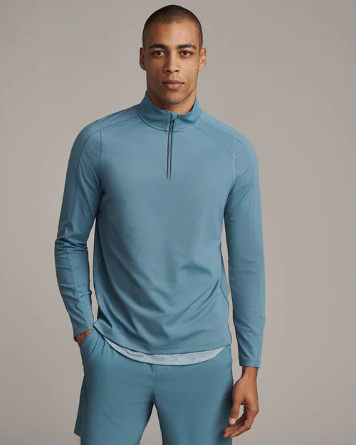 Rhone - Rise 1/4 Zip - Blue Stone