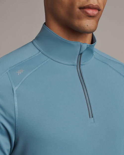 Rhone - Rise 1/4 Zip - Blue Stone