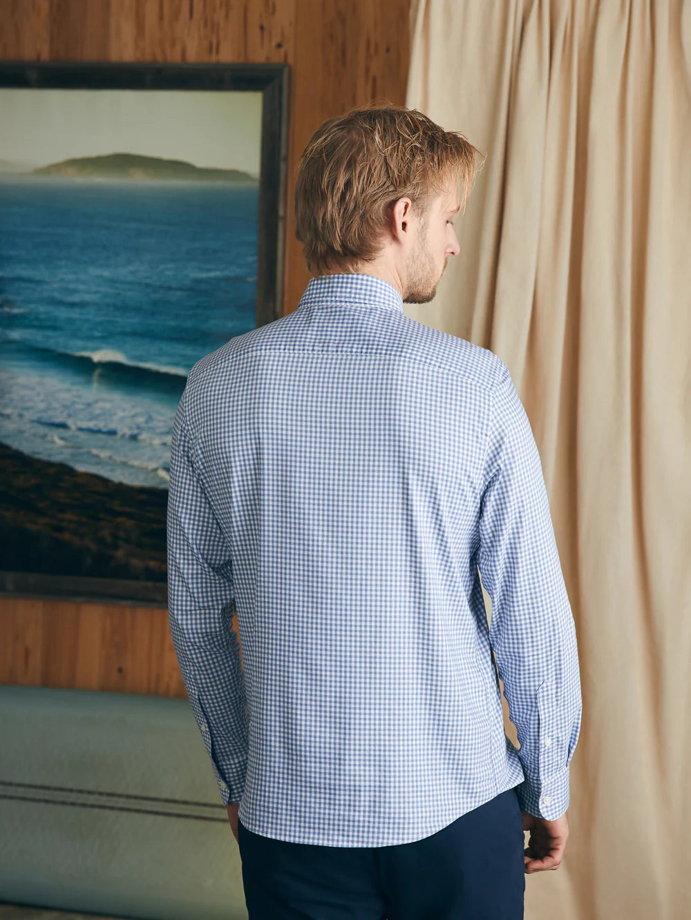 Faherty - The Movement Shirt - Light Blue Gingham