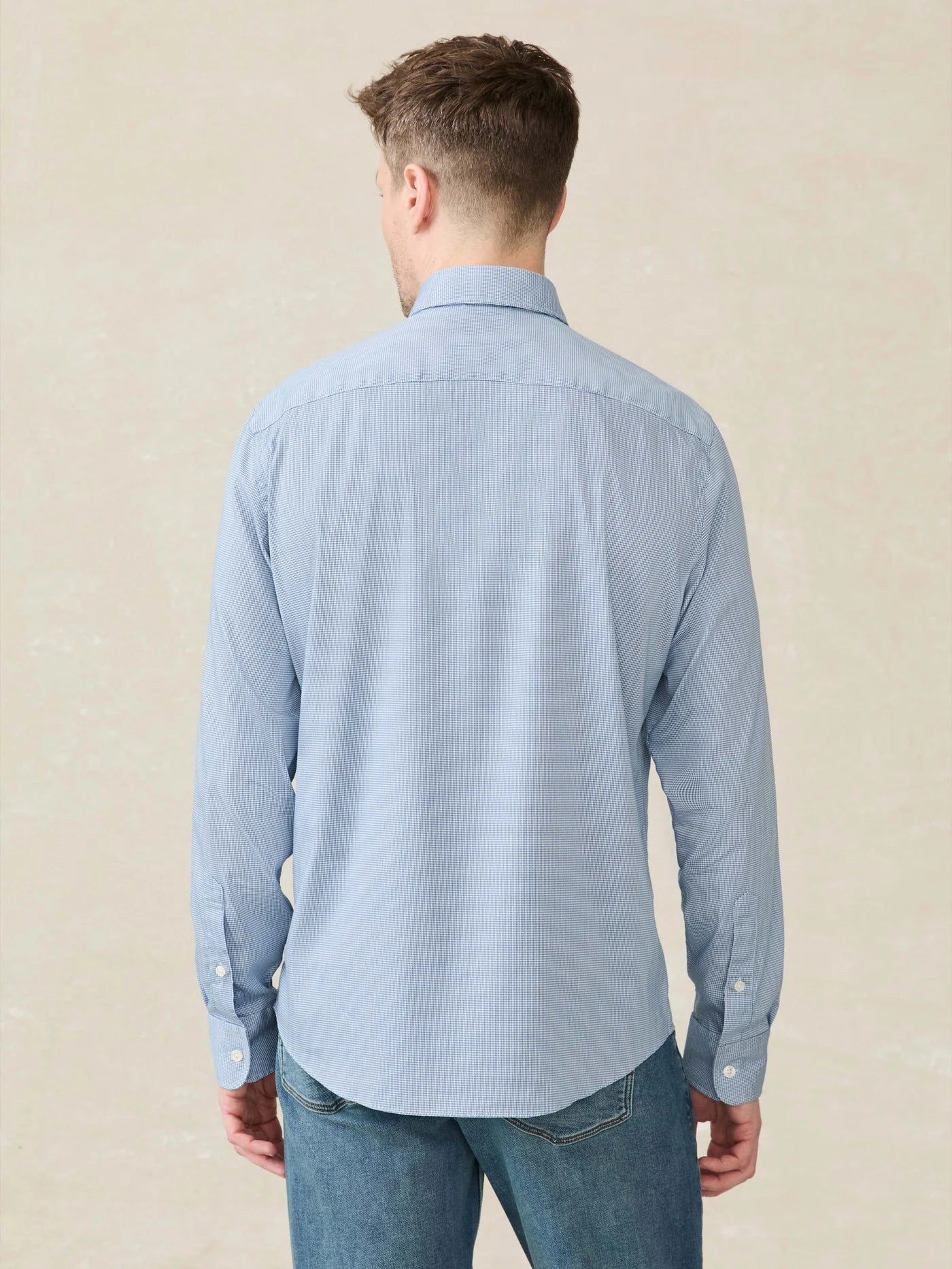 Faherty - The Movement Shirt - Azure Pincheck