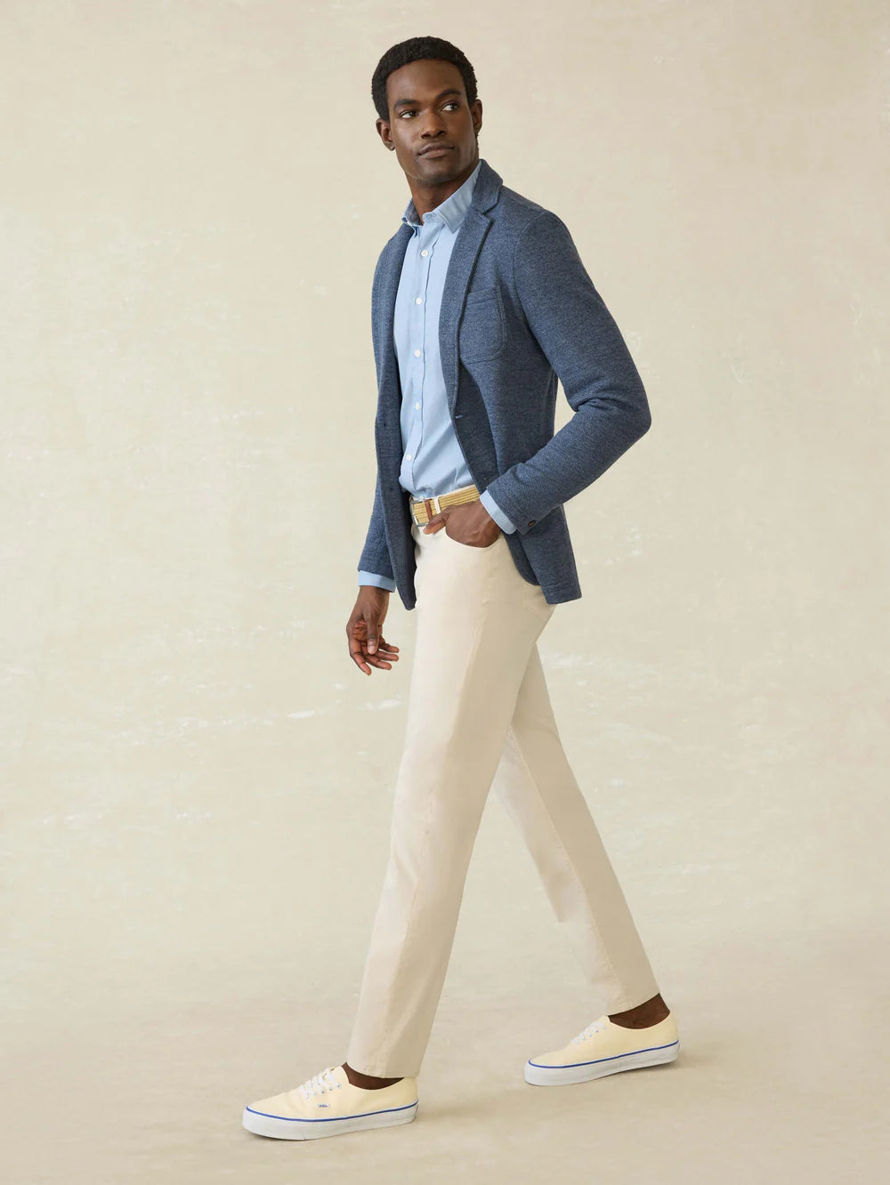 Faherty - Movement 5-Pocket Pant - Light Sand