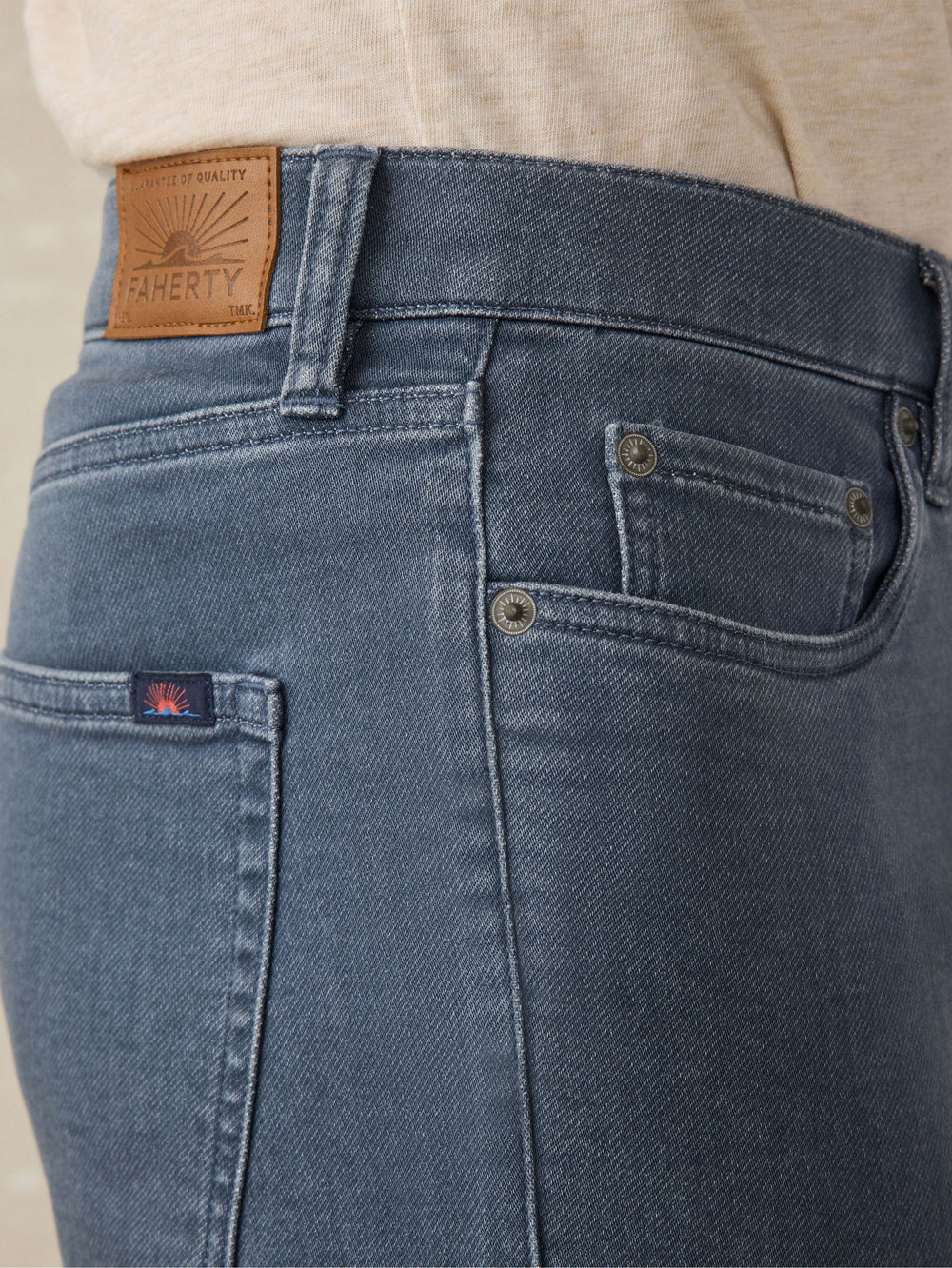 Faherty - Stretch Terry 5-Pocket Pant - Tradewinds