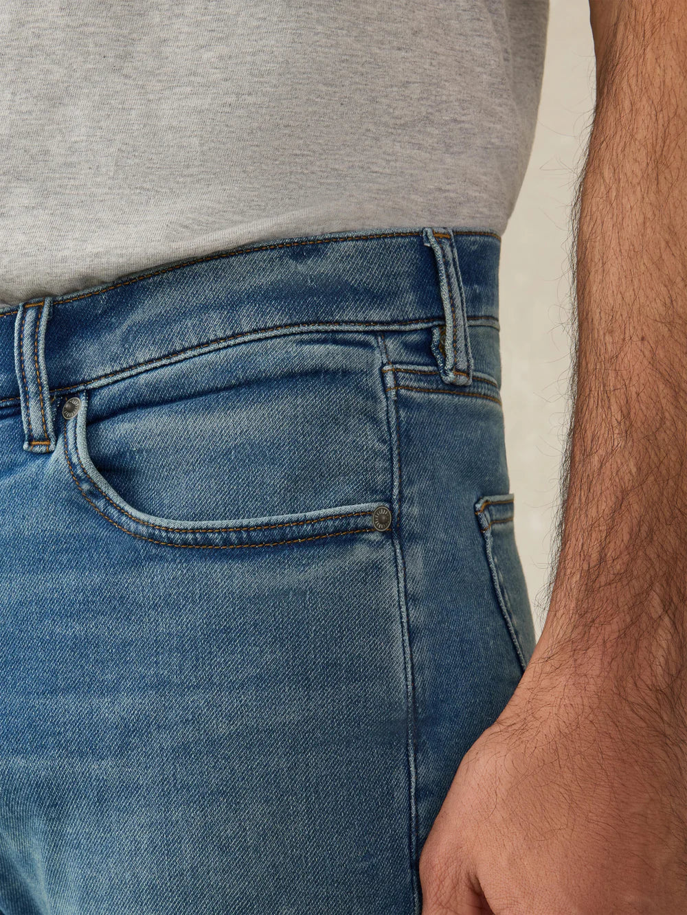 Faherty - Stretch Terry Indigo 5-Pocket Pant - Storm Harbor Wash