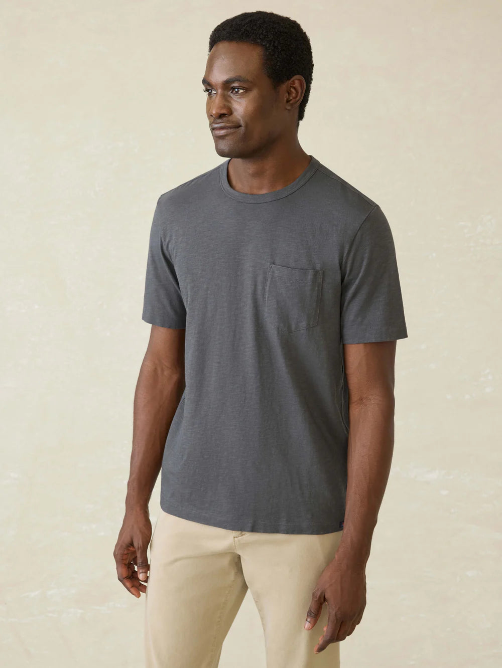 Faherty - Sunwashed Pocket Tee - Graphite