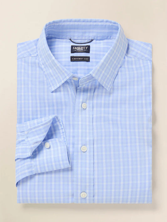 Faherty - The Movement Shirt - Sky Shore Plaid