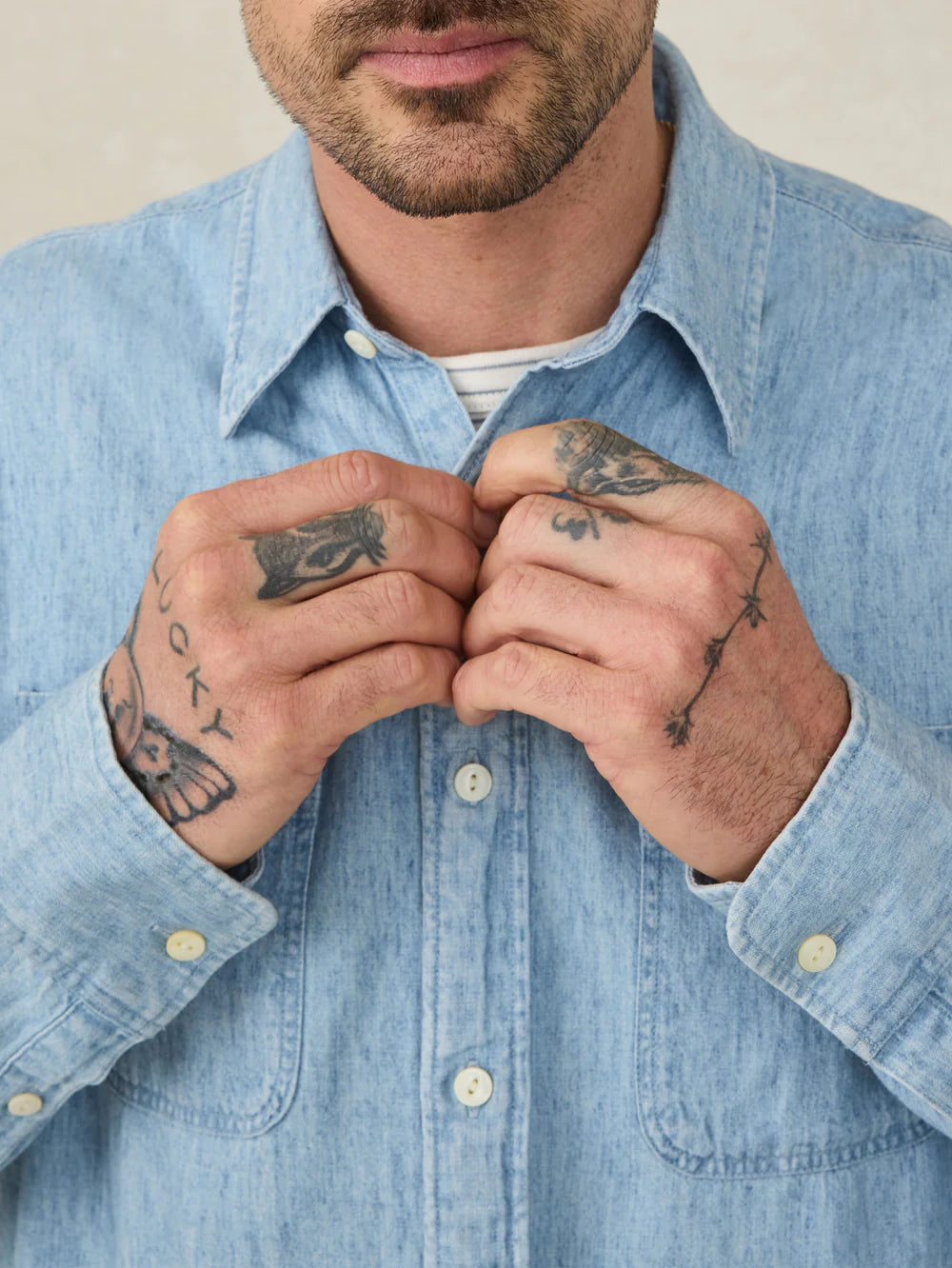 Faherty - The Tried & True Chambray Workshirt - Vintage Indigo