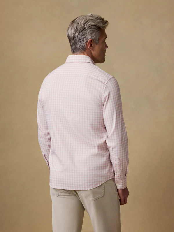 Faherty - The Movement Shirt - Rose White Gingham