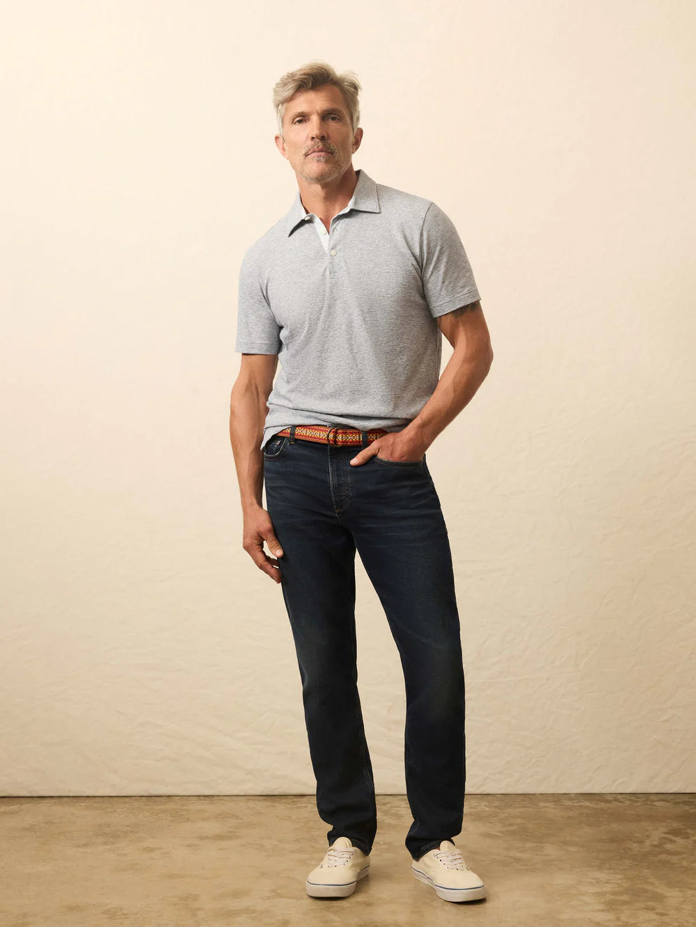 Faherty - Stretch Terry Indigo 5-Pocket Pant - Belmar Coast Wash