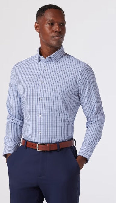 Mizzen + Main - Leeward Long Sleeve Dress Shirt - Purple Scott Plaid