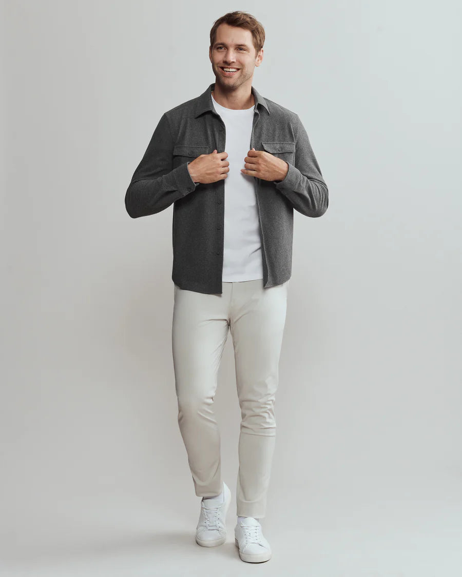 Rhone - Stowaway Overshirt - Asphalt Heather