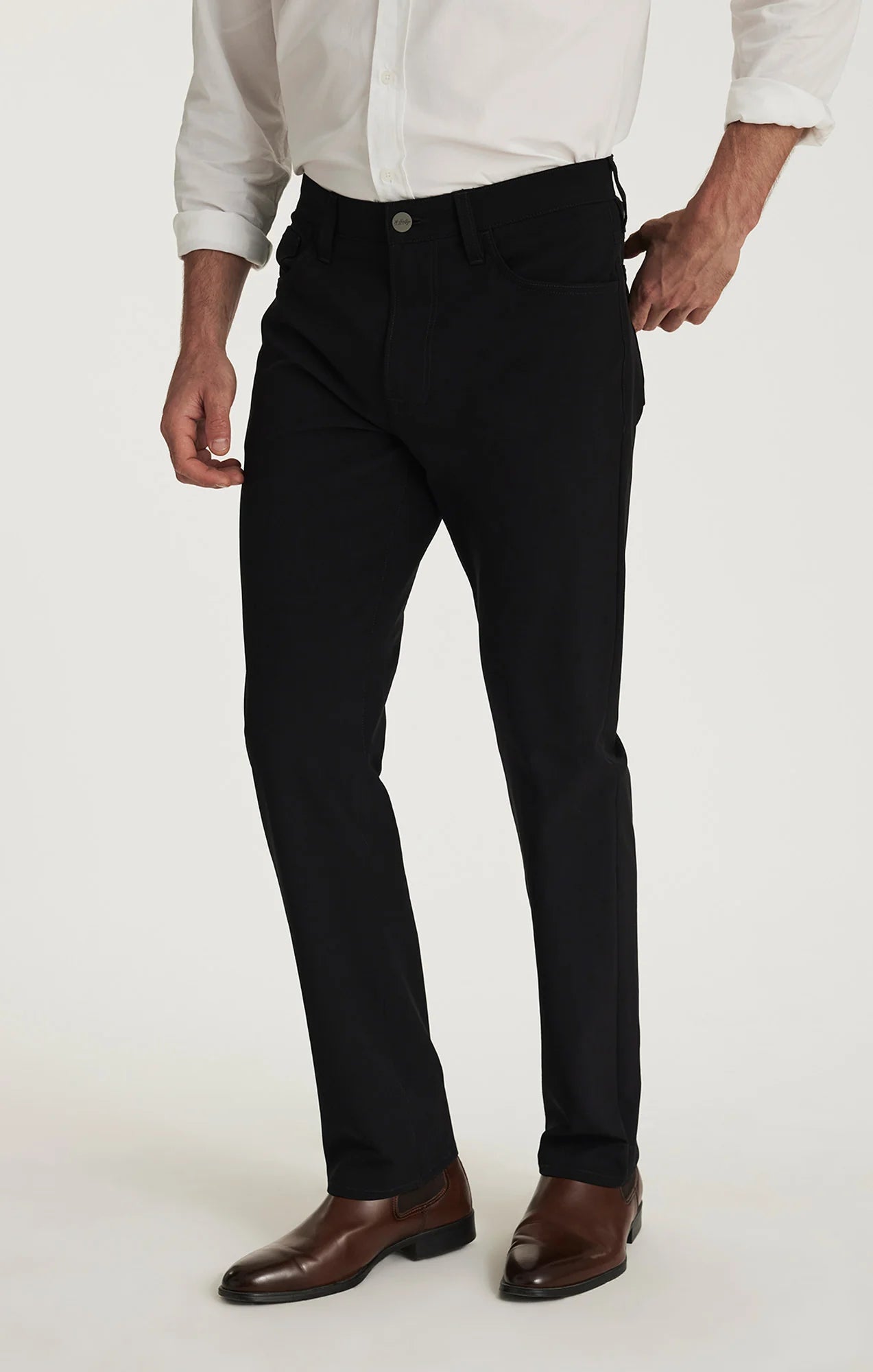 34 Heritage - Courage Straight Commuter Pants - Black Luxe