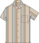 Faherty - Short Sleeve Breeze Camp Shirt - Golden Beach Stripe