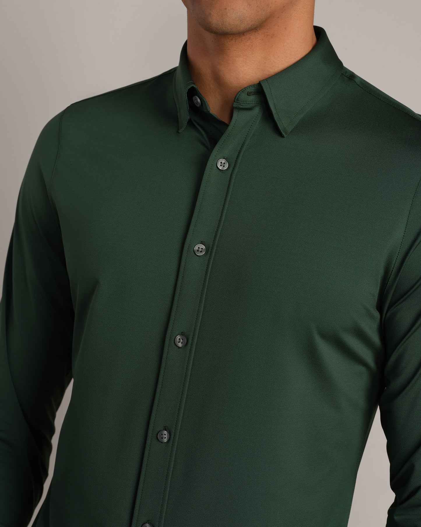 Rhone - Commuter Shirt Slim Fit - Moss Green Oxford