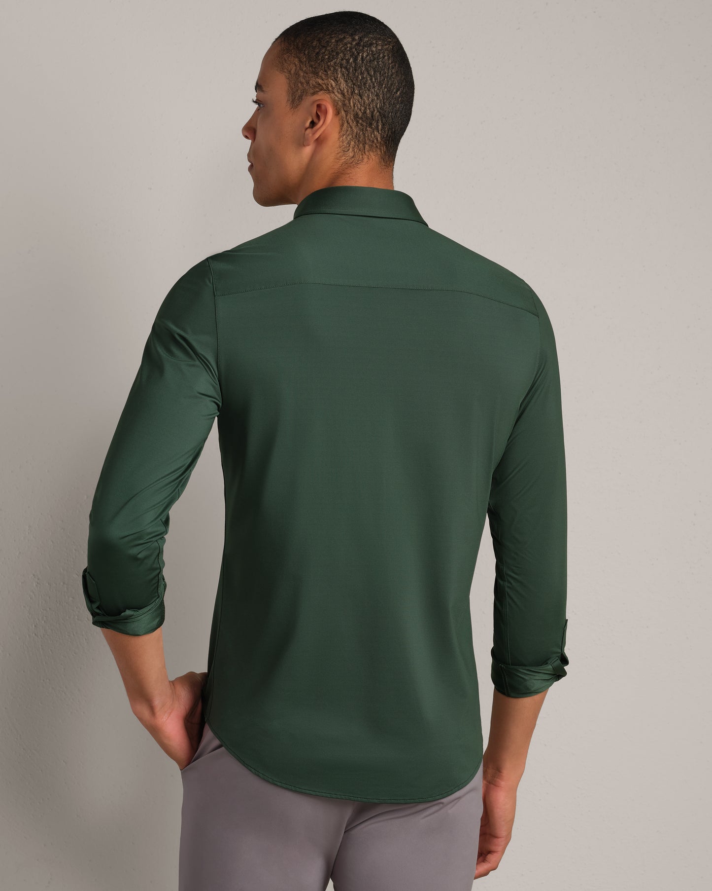Rhone - Commuter Shirt Slim Fit - Moss Green Oxford