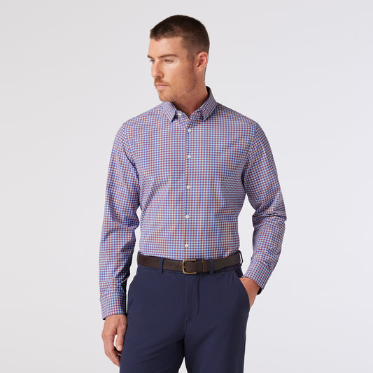 Mizzen + Main - Leeward Long Sleeve Dress Shirt - Red Clay Kyle Check