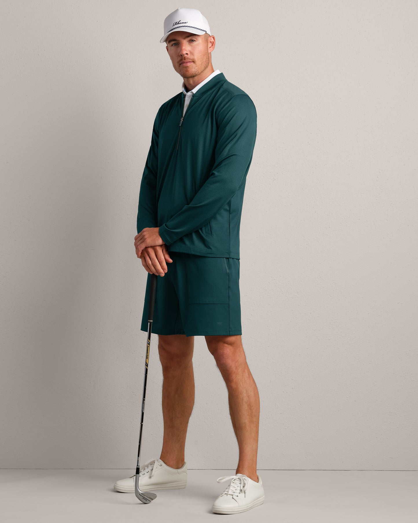 Rhone - Air Tech 1/4 Zip - Moss Green