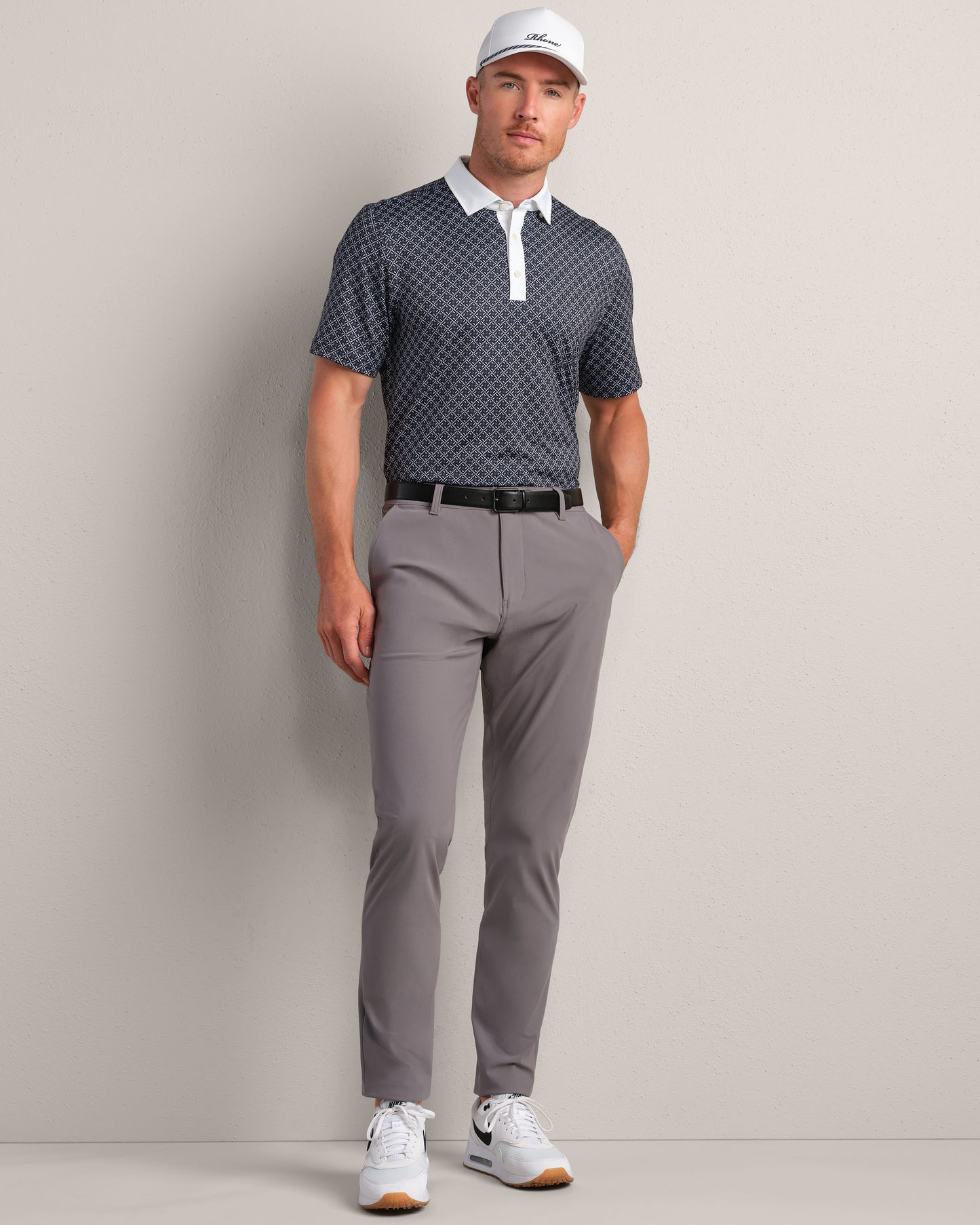 Rhone - Golf Sport Polo - True Navy Circle Geo