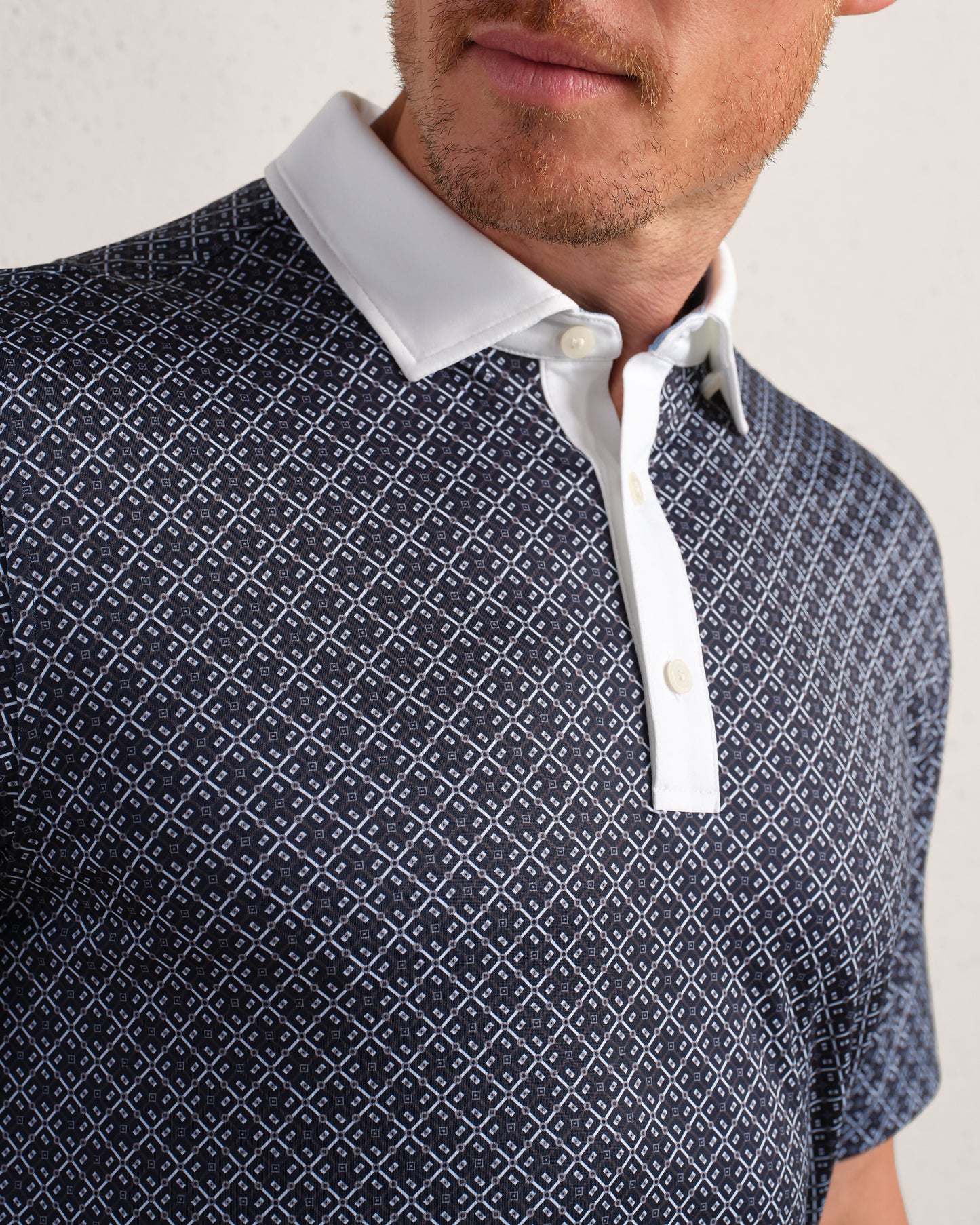 Rhone - Golf Sport Polo - True Navy Circle Geo