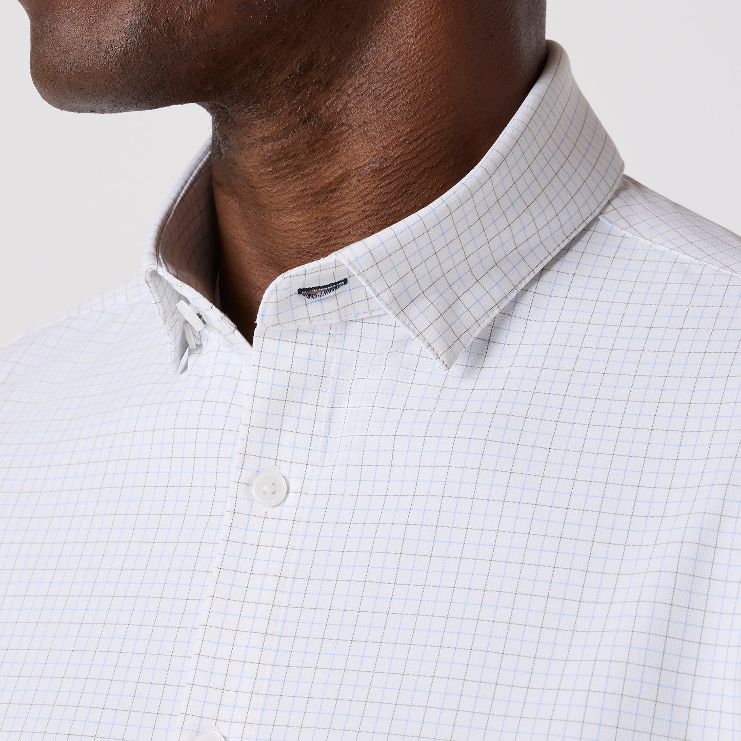Mizzen + Main - Leeward No Tuck LS Dress Shirt - White Conner Tattersall