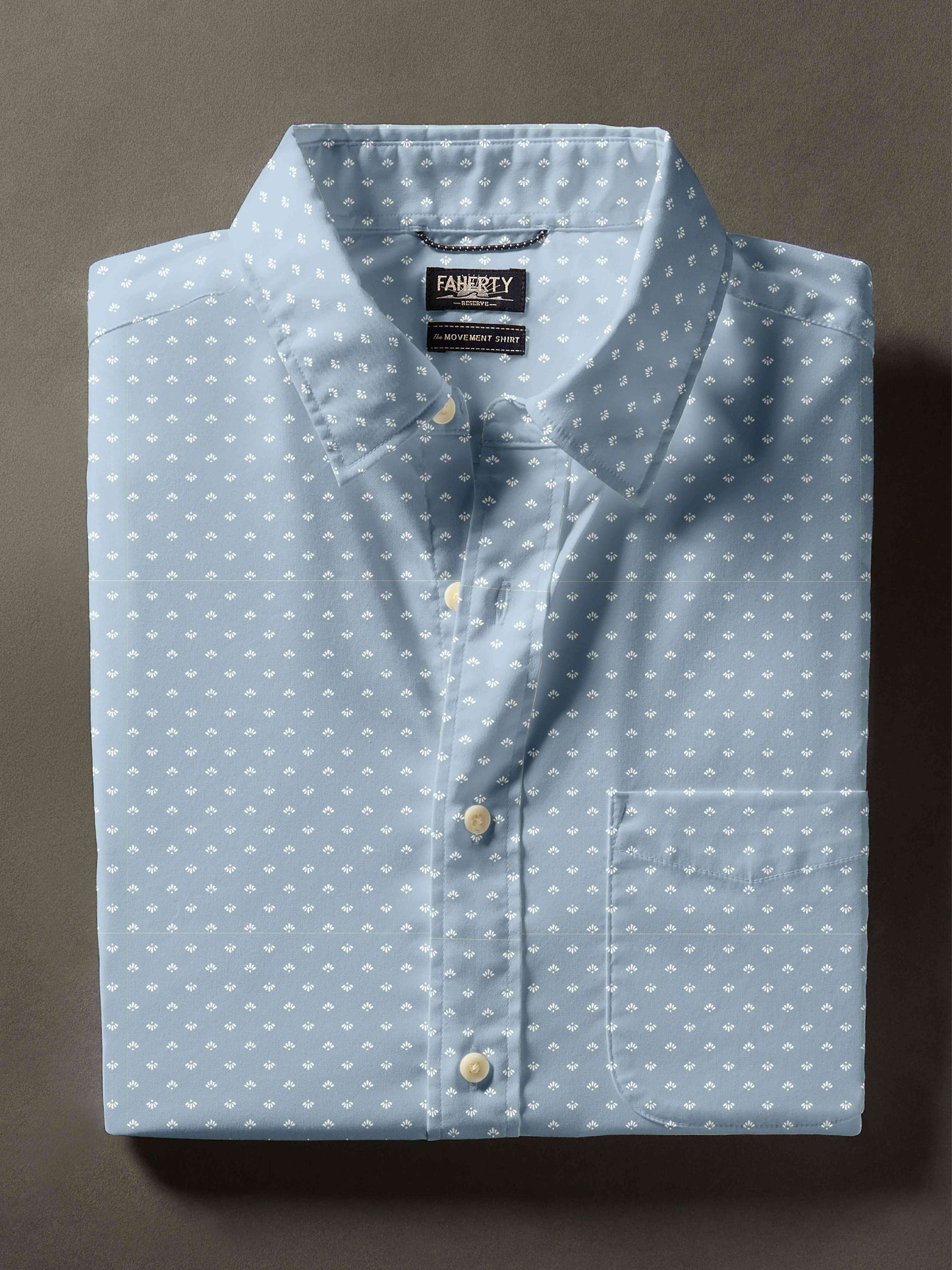 Faherty - Movement Monterey Shirt - Teal Shell Beach