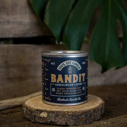 Ambush Candle Co. - Bandit - Sandalwood & Ozone - 8oz. Soy Candle