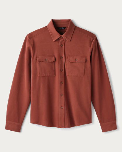 Rhone - Stowaway Overshirt - Cinnamon Heather