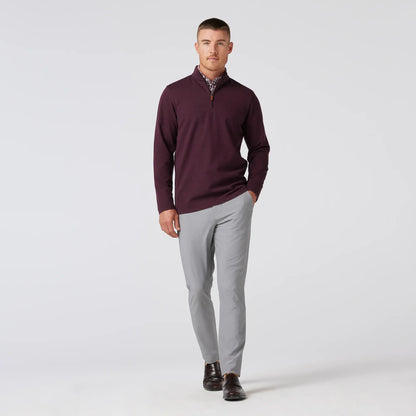 Mizzen + Main - KPI Quarter Zip - Wine Heather