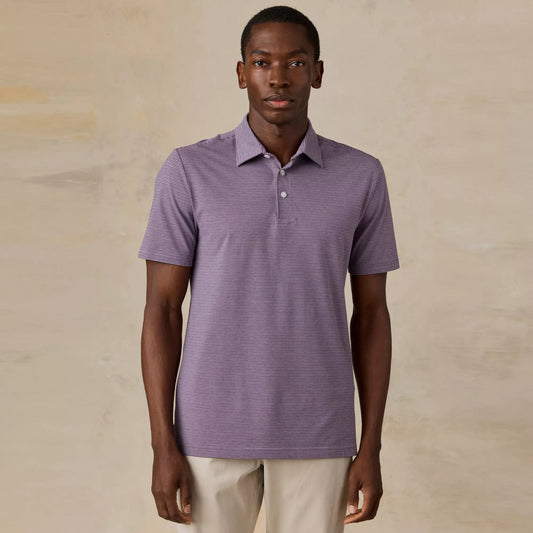Faherty - Ss Movement Polo - Rose Peak Stripe