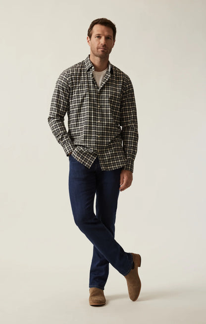 34 Heritage - Gingham Shirt - Grey Melange