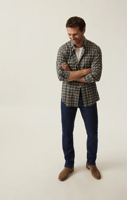 34 Heritage - Gingham Shirt - Grey Melange