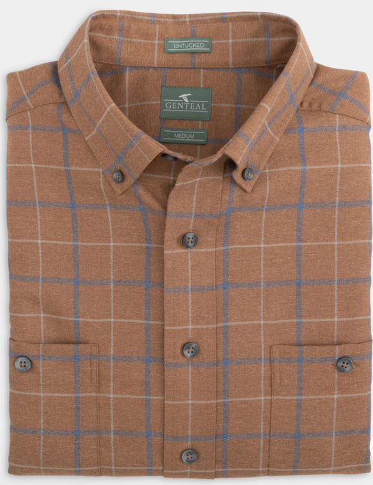 Genteal - Sawyer Untucked Performance Flannel - Maple