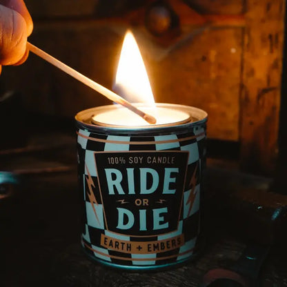 Ambush Candle Co. - Ride or Die - Earth & Embers  - 8oz. Soy Candle