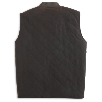 Genteal - Waxed Cotton Vest - Rustic Brown