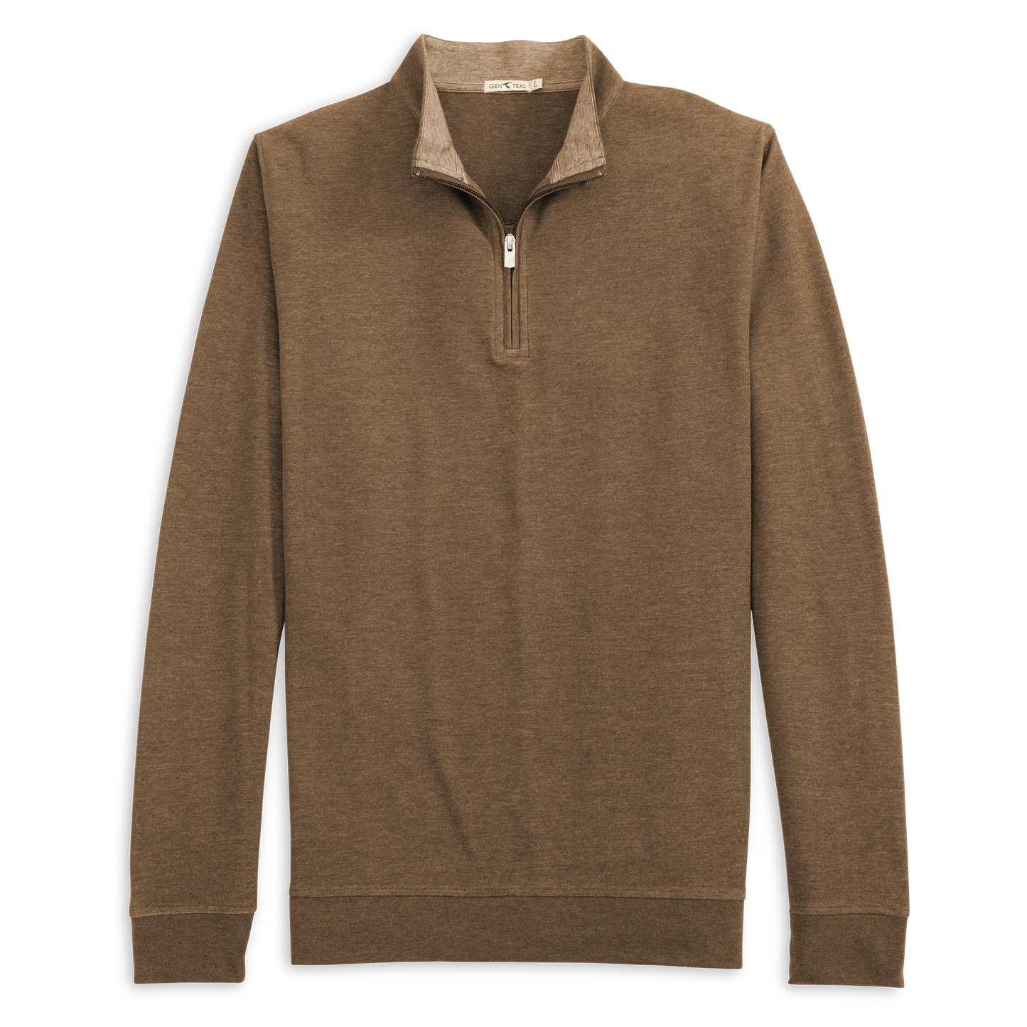 Genteal - Cotton/Modal Quarter Zip - Cigar