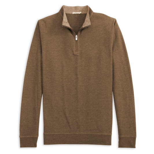 Genteal - Cotton/Modal Quarter Zip - Cigar