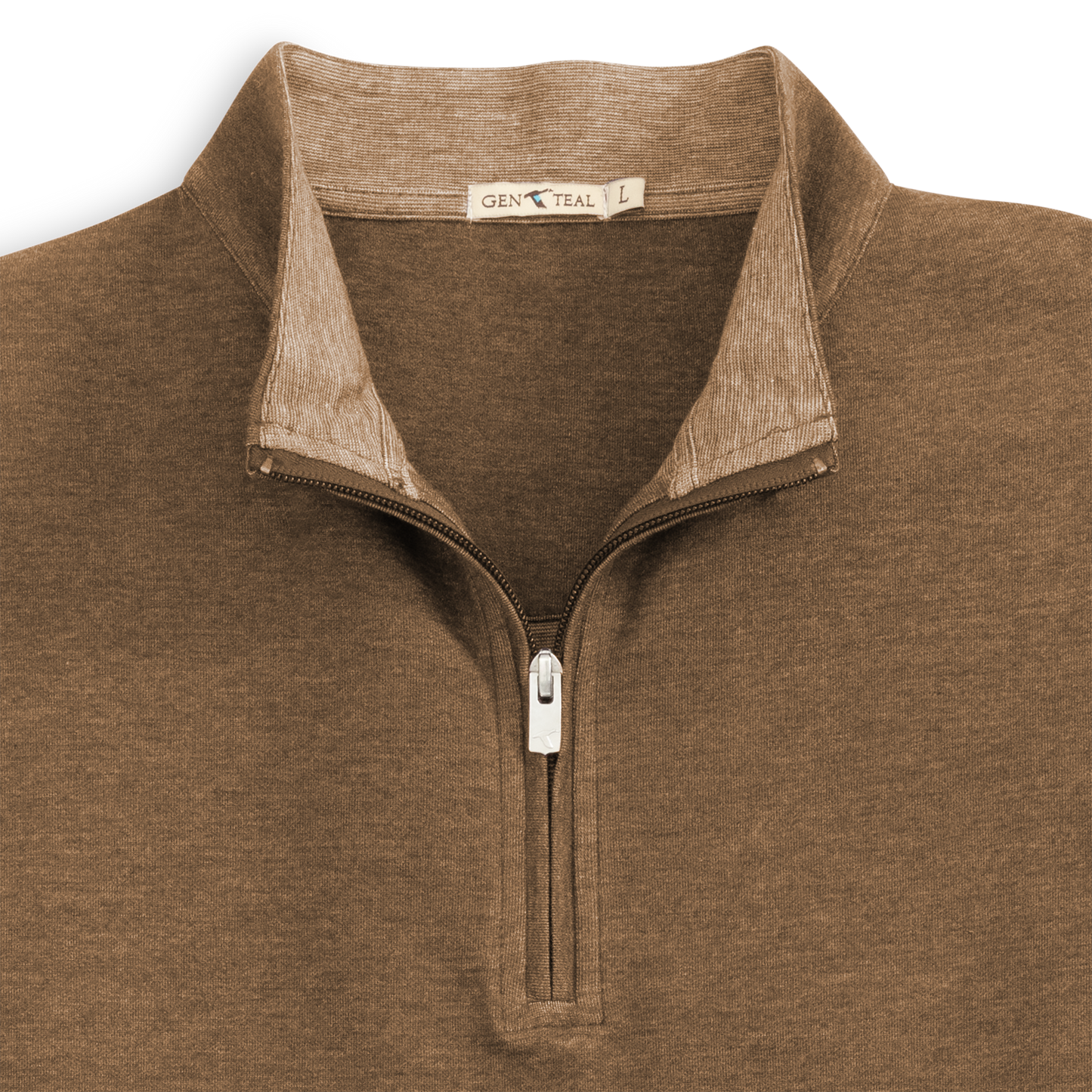 Genteal - Cotton/Modal Quarter Zip - Cigar