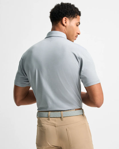 Genteal - Club Pinstripe Polo - Charcoal