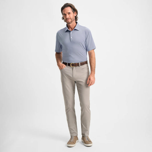 Genteal - Club Pinstripe Performance Polo - Navy