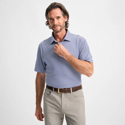 Genteal - Club Pinstripe Performance Polo - Navy