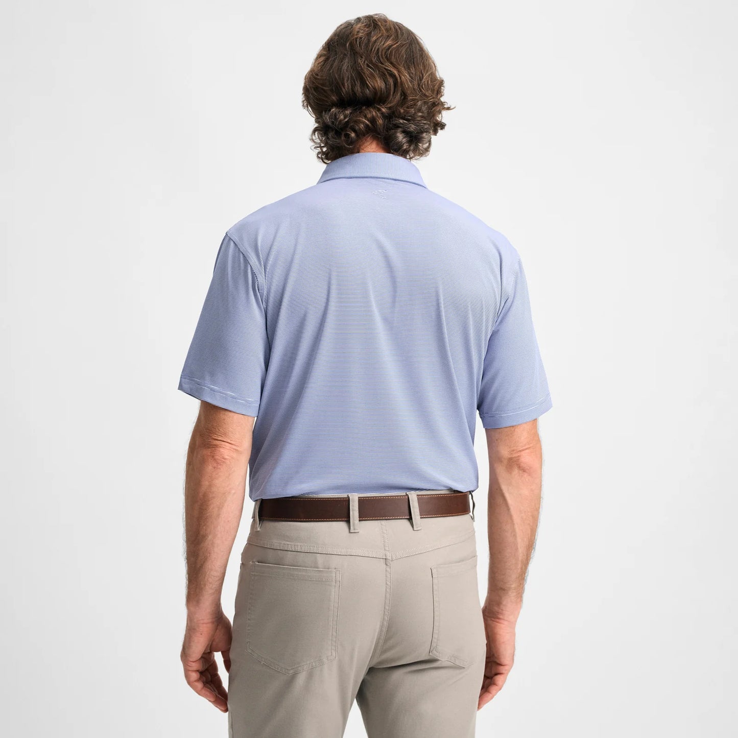Genteal - Club Pinstripe Performance Polo - Navy