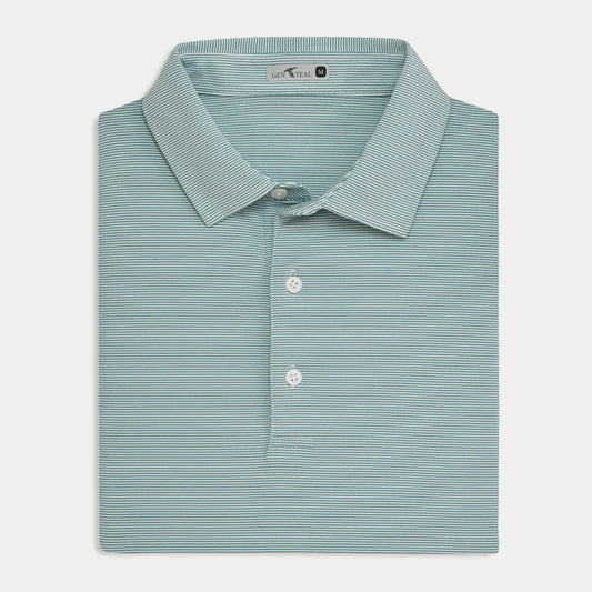 Genteal - Club Pinstripe Performance Polo - Trellis