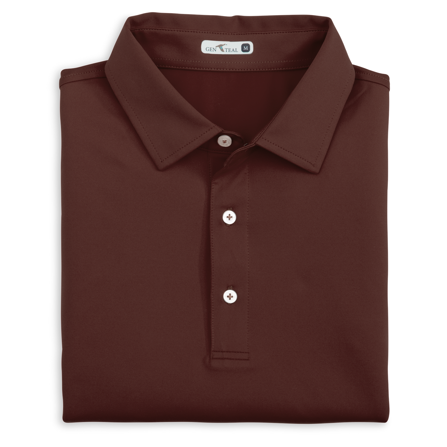 Genteal - Solid Performance Polo - Maroon