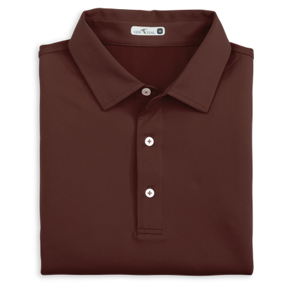 Genteal - Solid Performance Polo - Maroon