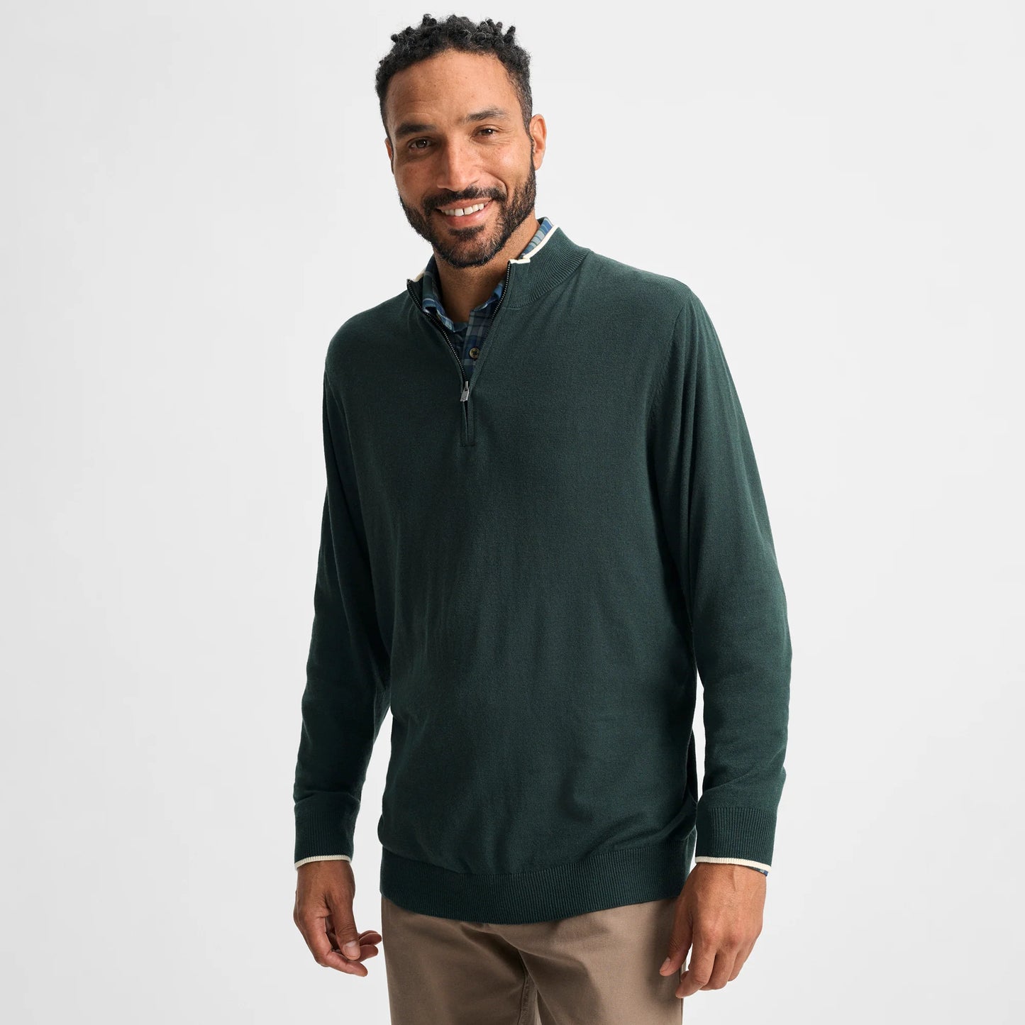 Genteal - Mattson Quarter Zip - Caviar