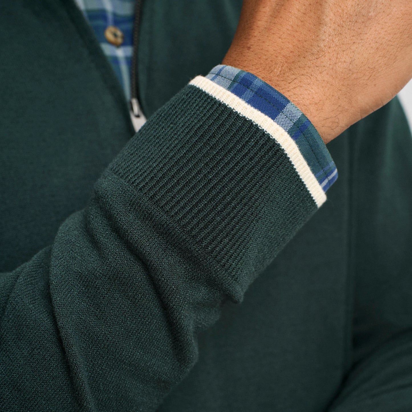 Genteal - Mattson Quarter Zip - Caviar