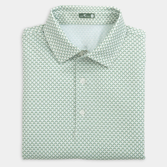 Genteal - Agave Printed Polo - Green