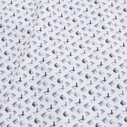 Genteal - Printed Performance Polo - Violet Flies