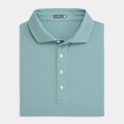 Genteal - Portview Printed Polo - Sea Mist