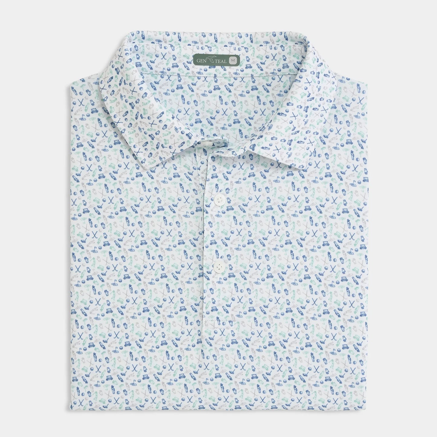 Genteal - Caddie's Choice Printed Polo - Green Bay
