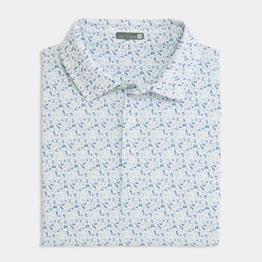 Genteal - Caddie's Choice Printed Polo - Green Bay